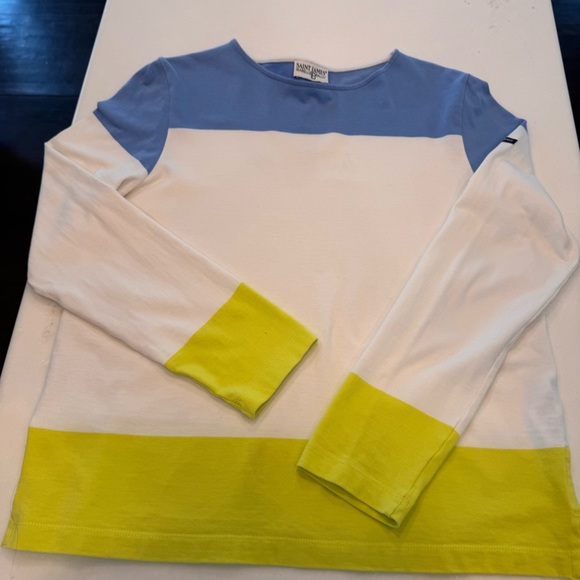 SAINT JAMES Women’s Long Sleeve Color block Top 100% Cotton Size US 6 - Picture 11 of 11